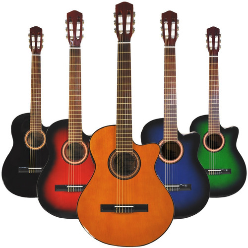 2 Guitarras Electrocriollas C/ Corte Acustica Funda Pua Gtia