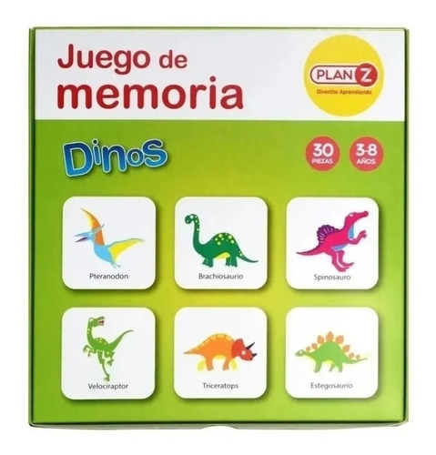 Juego De Memoria Dinos Memotest Dinosaurios Didáctico