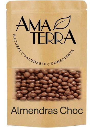 Almendras Bañadas En Chocolate 500 Grs Amaterra