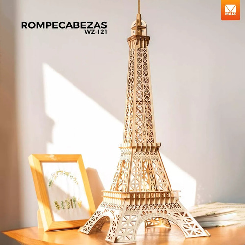 Rompecabezas 3d Madera Mdf Torre Eiffel Decoracion Juguete