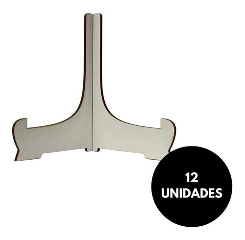 Pack 12 Atriles De Madera Mdf 7.5 Cm En Color Blanco/runn