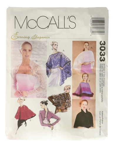 Mccall 's Patterns M3033 Talla Noche Cover-ups Todo Tamaño