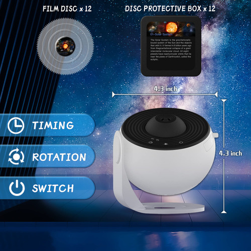 F Proyector De Estrellas Planetarium Galaxy Projector 12 En