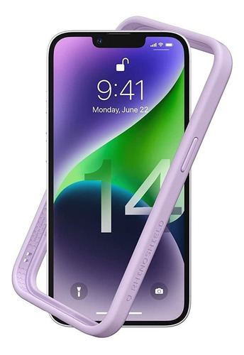 Funda Bumper Rhinoshield iPhone 14 Slim Plateado Violeta