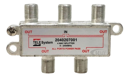 Divisor Para Antena De Tv Alta 4 Saídas 5-2400mhz