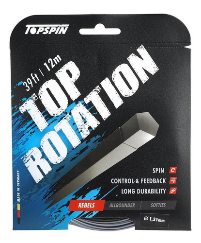 Corda Topspin Top Rotation 16l 1.31mm Prata - Set Individual