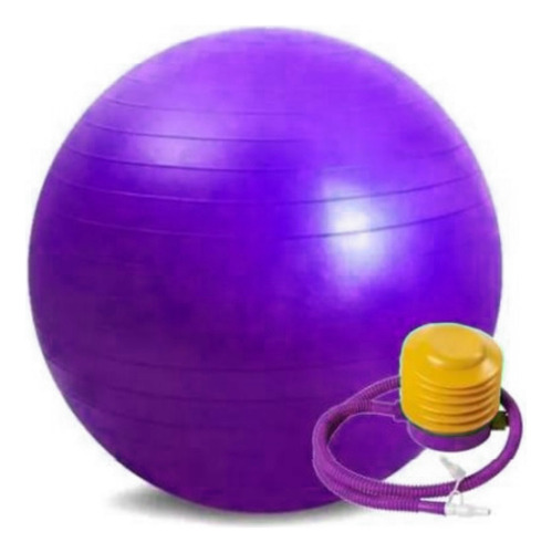 Pelota De Pilates Randers 65cm Aerobics Ftiness Violeta 074v