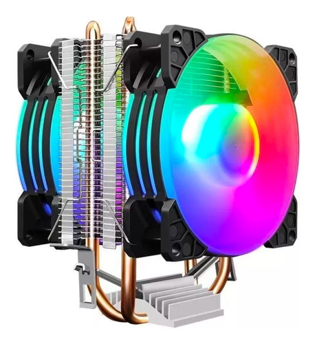 Disipador Ventilador Doble Rgb Intel/amd P22