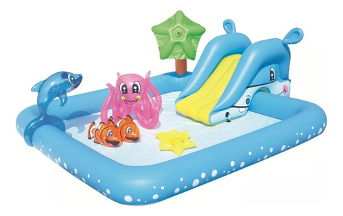 Piscina Inflable Interactiva Infantil Acuario Bestway