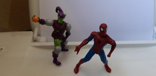 2009 Hasbro Spiderman & Green Goblin Figures 7 Cms