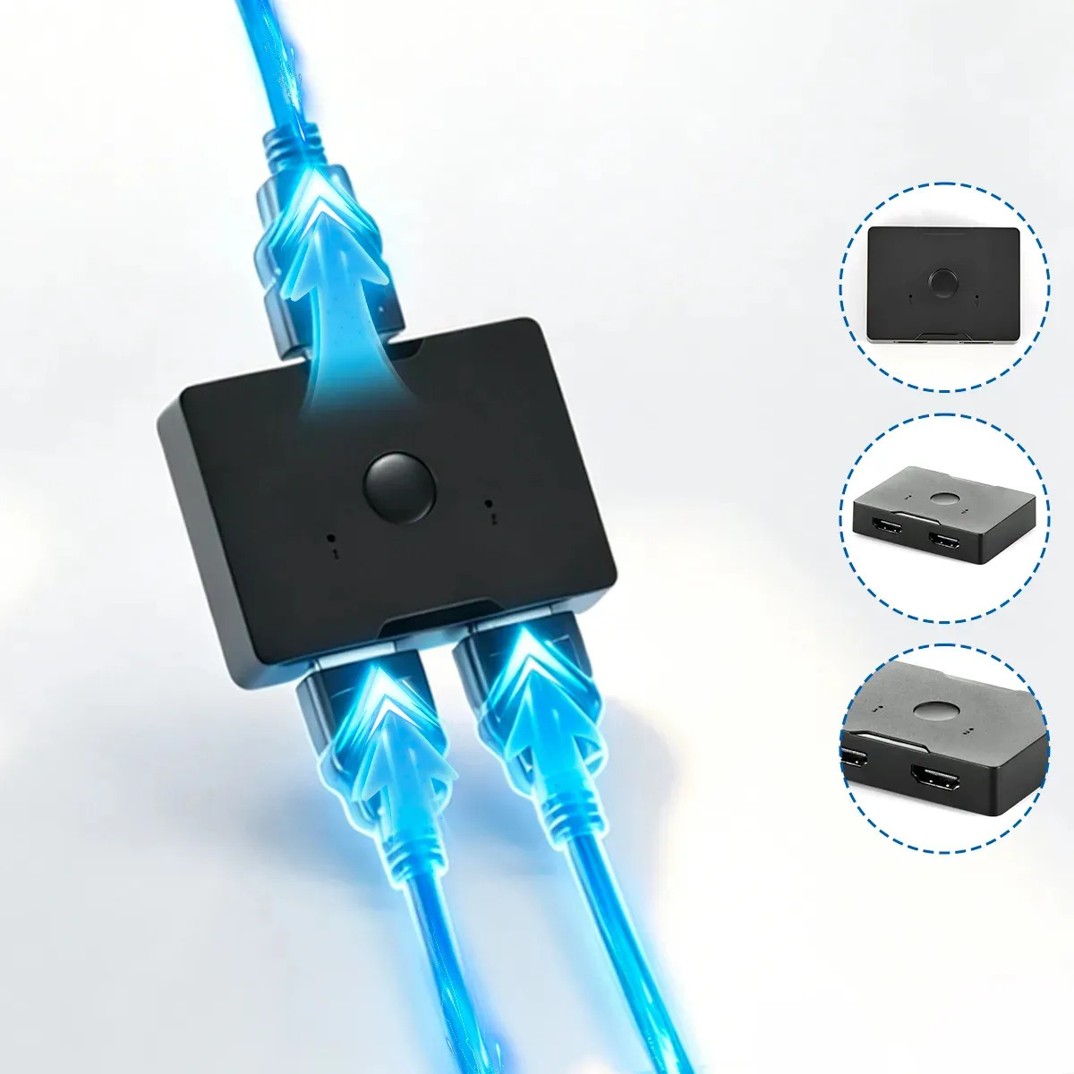Hub Hdmi Switch 4K 1x2 2x1 Para Tv Computador Ps5 Xbox 360 HD 4K Dolby Splitter Duplicador Cabo 2 em 1 Porta Split Chave Switcher 2.0 Ddaptador Adaptador Avg PC Smart Expansor Duplo 60Hz Mp4 FORESTORY