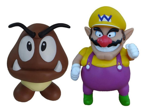 Goomba E Wario - Kit Com 2 Bonecos Grandes