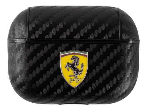 Funda Ferrari Carbon Fiber Negro Para AirPods Pro