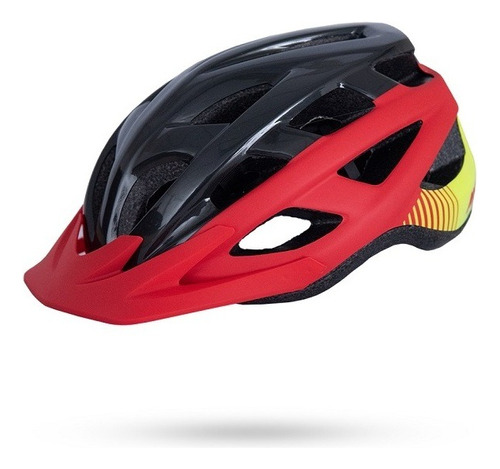 Capacete Ciclismo Asw Bike Fun Vermelho C/ Sinalizador Led Tamanho P/m