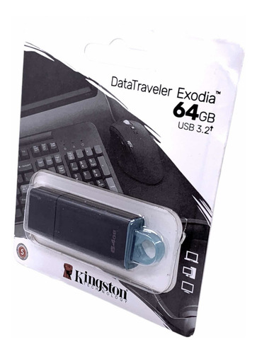 Imagen 2 de 2 de Pendrive Kingston 64gb Datatraveler Clase 10 Usb 3.2