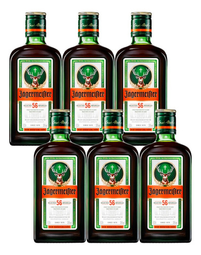 Combo Caja 6 Licores Jagermeister 700 Ml