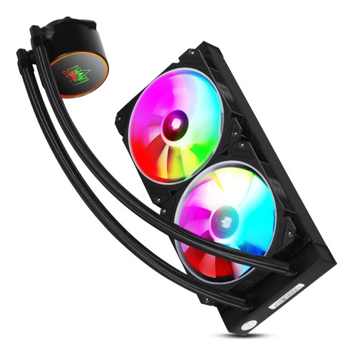 Water Cooler Gamer 2 Fan 240mm Led Rgb Pc Processador Cpu 