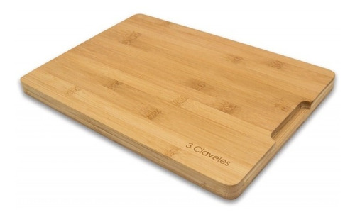 Tabla De Corte De Bambu Cocina 33 X 23cm 3 Claveles 4665