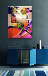 Cuadro Kandinsky Cadence Canvas 1.20 X 80 Envio Gratis Moder