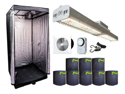 Kit Indoor Combo Carpa Cultivo Jx 200 Macetas Accesorios