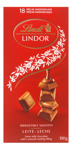 Chocolate ao Leite Cremoso Lindor Lindt  caixa 100 g