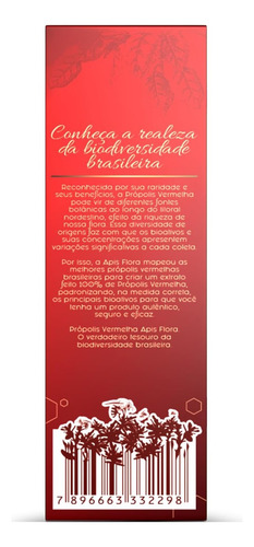 Extrato Própolis Vermelha Frasco Gotas 20ml 3un Apis Flora