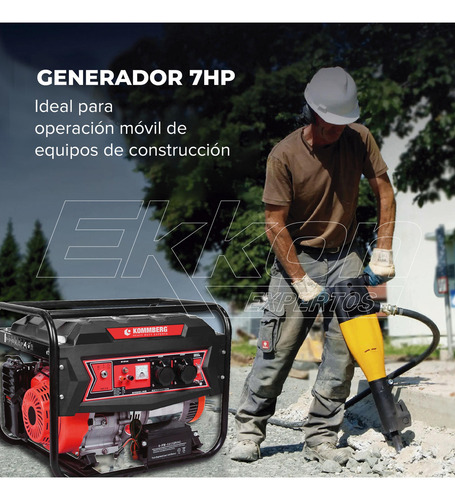 Generador 7hp Kommberg Monofásico 3100w Manual Kb-g3900e