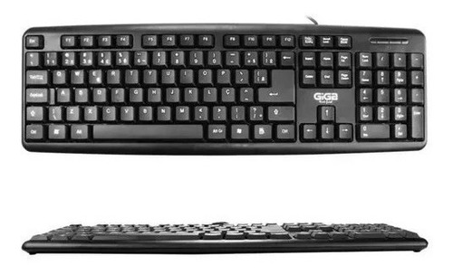 Teclado Usb Preto Giga Tech 4002-01 Escritório Classico Pc