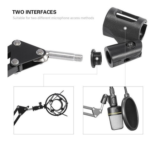 Soporte Para Micrófono Brazo Estudio Condenser Profesional