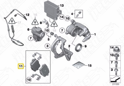 Pastilha Traseira Bmw X3 3.0 35i 2010-2014 Original