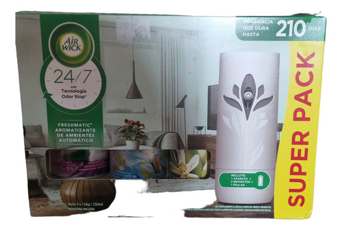 Pack Air Wick Freshmatic Aeromatizante 1 Aparato,3repuesto 