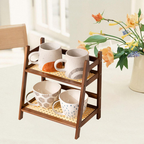 Soporte Para Tazas De Encimera, Escurridor De Marrón