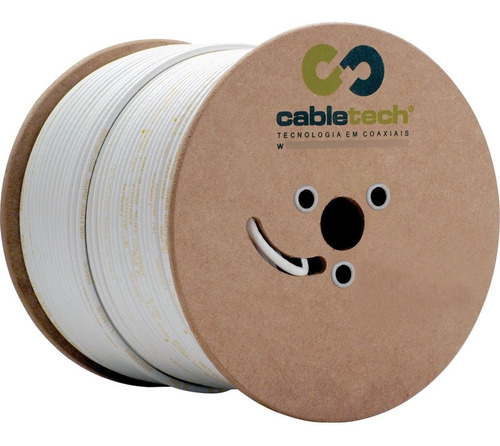 Cabo Coaxial Rg59 67% Malha Bobina Com 305 Metros