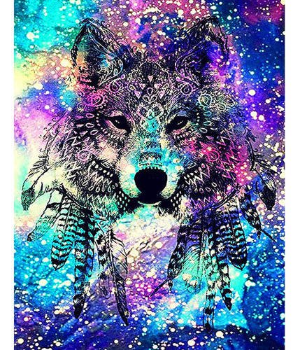 Artunion Kits Pintura Diamante Lobo Para Adulto Arte Animal