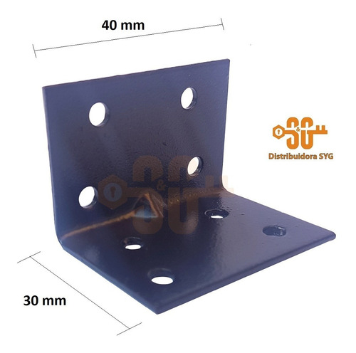 Escuadra Para Mueble 40 X 30 Reforzada De Unión X 10 Unidad