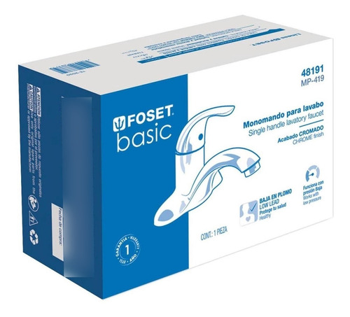Monomando 4' De Abs Para Lavabo, Basic Foset 48191