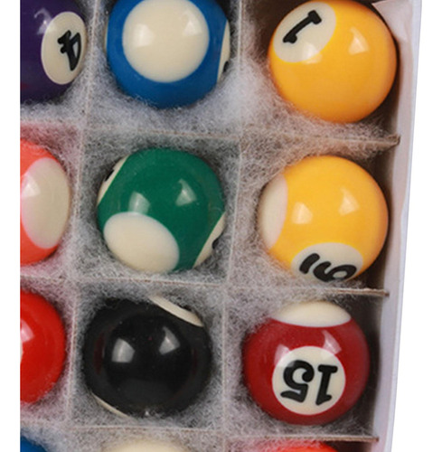 Juego De Mini Bolas De Mesa De Billar De 16 Piezas, Juego