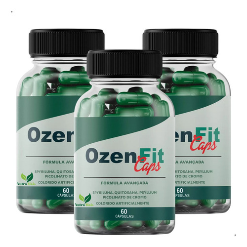 3 Ozenfit Suplemento Natural Ozen Fit Caps Imediato Sabor