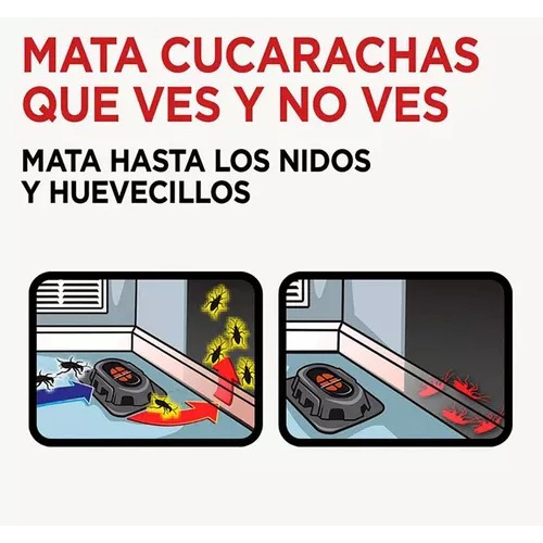 Raid Max Mata Cucharachas 4 Trampas De 2,5 Gr C/u