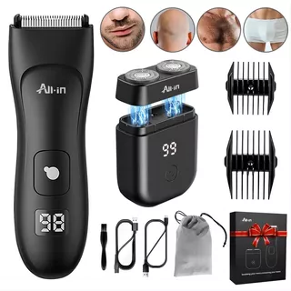 All-in® Rasuradora Eléctrica Barba Y Cuerpo Kit De Cortadora