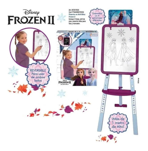 Imagen 2 de 4 de Pizarrón En Atril Bifaz Frozen 2 Tapimovi