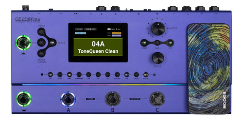 Pedal Multiefecto Mooer Intelligente Ge200 Pro Li C/batería Color Azul