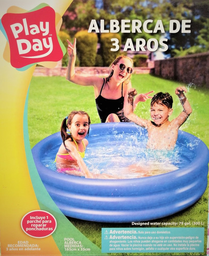 Inflable 3 Aros  Alberca Play Day 1.65m X 30cm Envío Gratis!