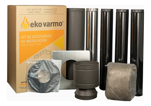 Kit Para Calefactor P/techo 7 PuLG. Vitrificado-gris Grafito