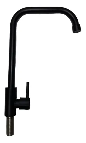 Grifo Canilla Mesada Negro Pico En U Ac. Inoxidable Rimontti Acabado Mate