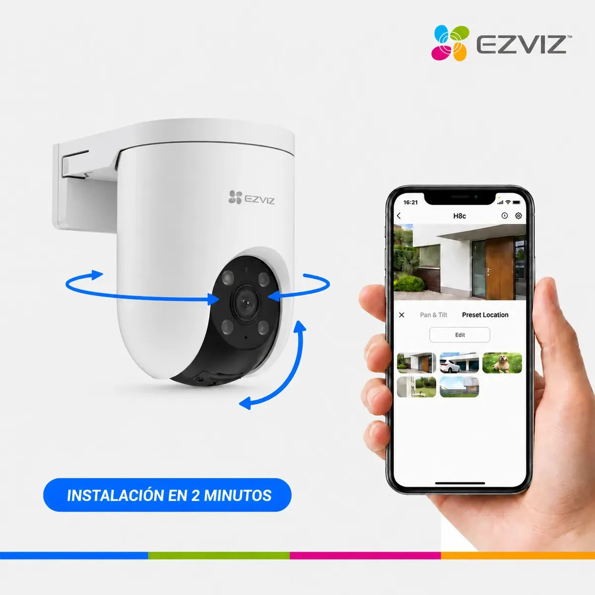 Camara Ezviz H8c Pro 2k 3mp 4G Audio 360 Motorizada