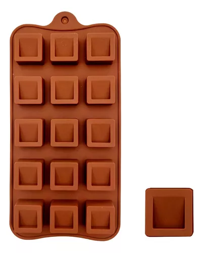 Molde Silicona Rectangular 7,5x5cm Jabon Chocolate