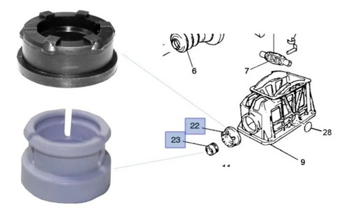 Goma Retencion Y Buje Pal Vel Chevy Astra Zafira Aveo Optra