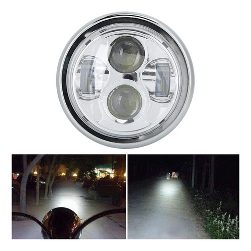 Faro Redondo Estilo Retro Para Motocicleta Cg125 Gn125
