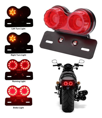 Luz Led De Freno Trasera For Motocicleta Con Señal De Giro
